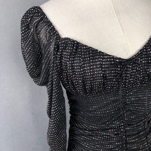 For Love & Lemons X Victoria’s Secret All That Glitters Ruched Mini Dress XS - Picture 4 of 16